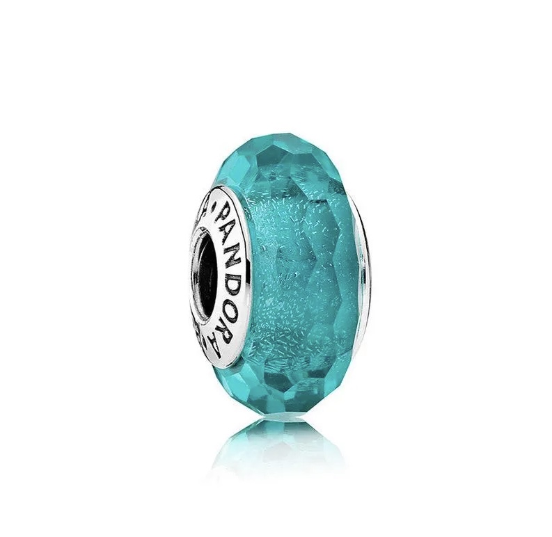 Charm Murano Verde Centellante