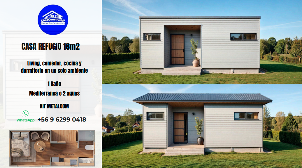 CASA 18m2 INSTALADO / KIT SEMI FULL METALCOM