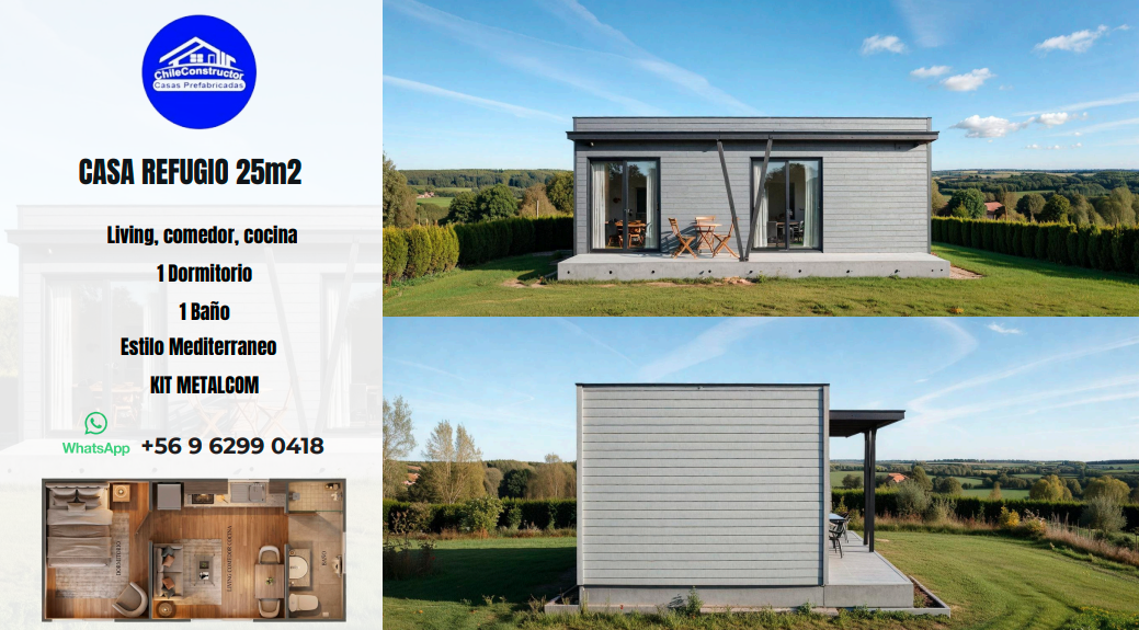 CASA 25m2 INSTALADO / KIT SEMI FULL METALCOM