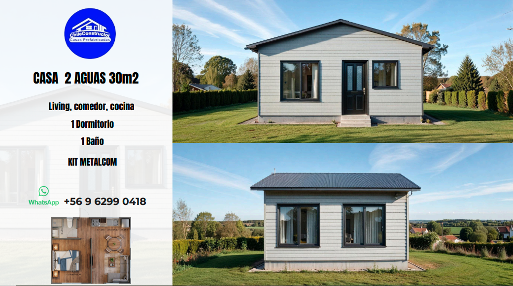 CASA 30m2 INSTALADO / KIT SEMI FULL METALCOM