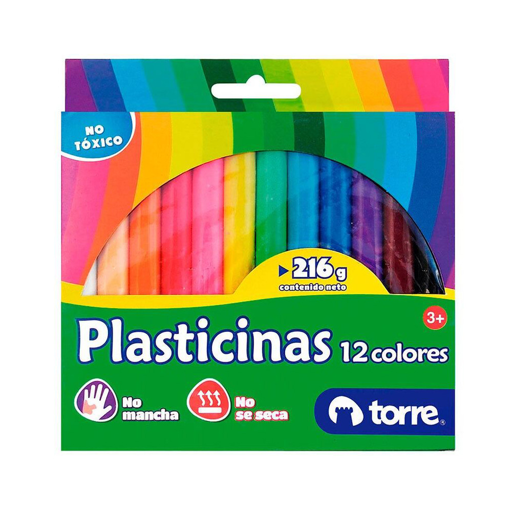 Plastilina torre 12 colores