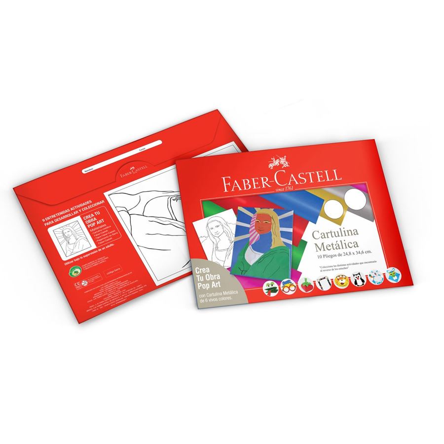 Estuche de Cartulinas Metálicas Faber Castell 