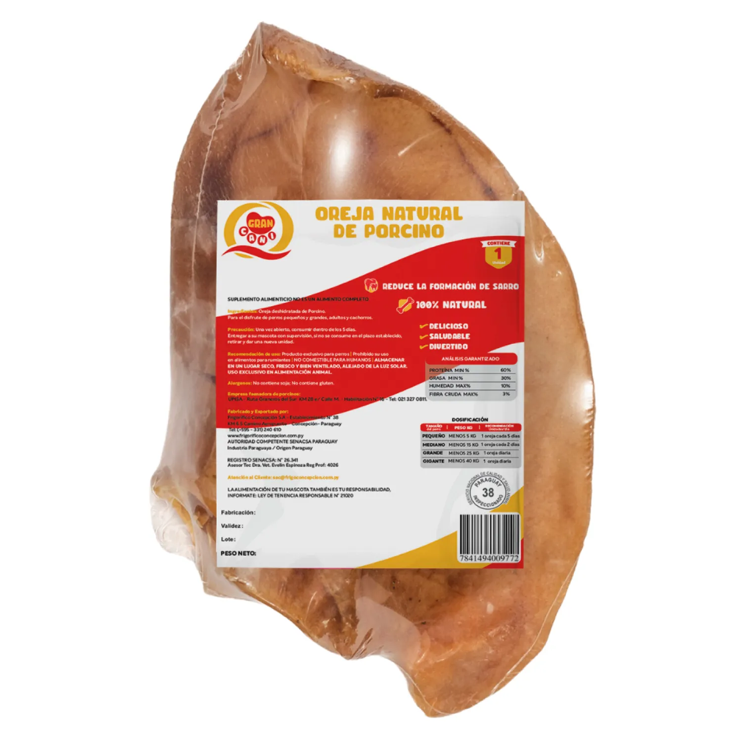 Orejas de Cerdo Gran Cani | Snack Para Perros Saludable