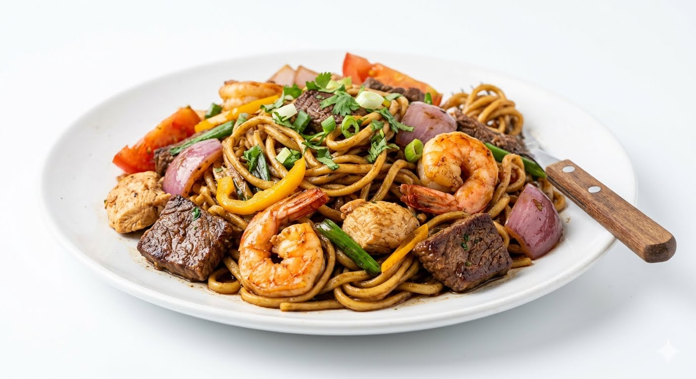 Tallarin saltado 3 sabores 