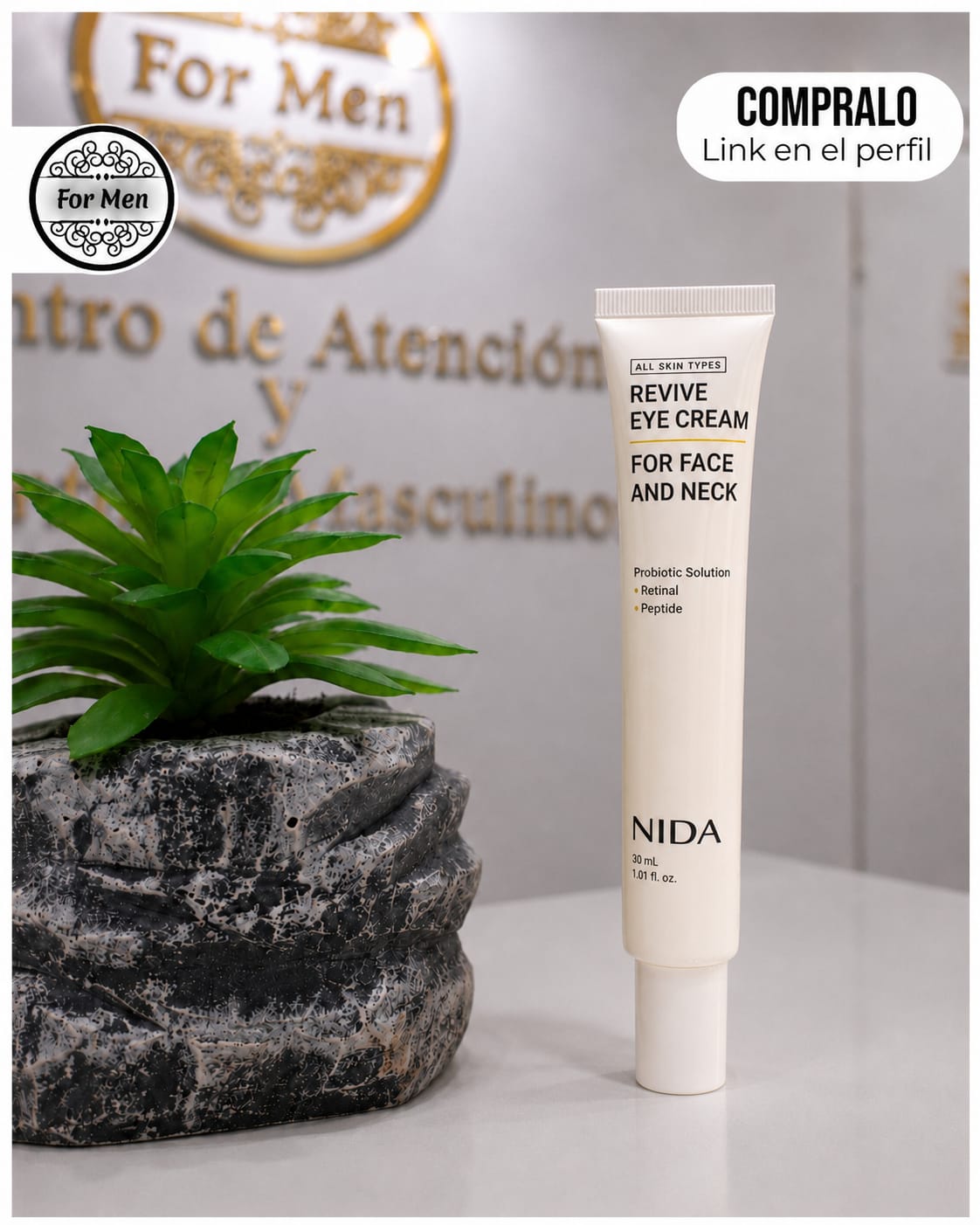 Crema revitalizante para ojos, rostro y cuello - NIDA